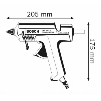 Bosch GKP 200 CE lepiaca pištoľ modrá 500 W