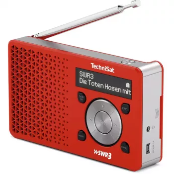Osobné rádio TechniSat DigitRadio 1 červená biela