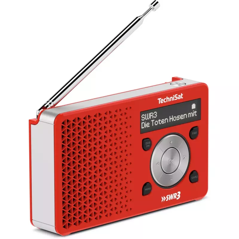 Osobné rádio TechniSat DigitRadio 1 červená biela