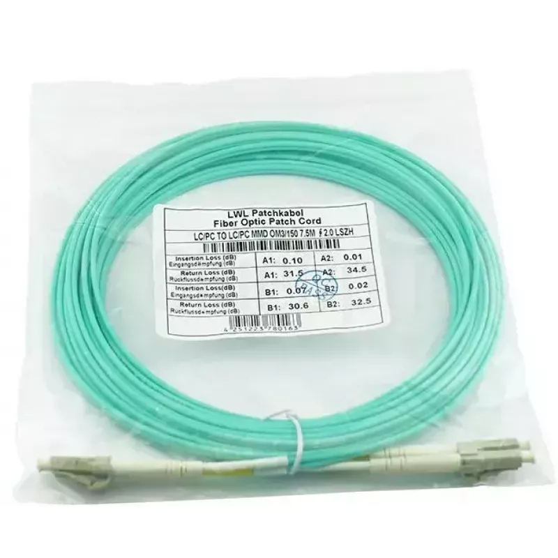 BlueOptics 050502T512000015M-BO Duplexný optický prepojovací kábel, LC/UPC na LC/UPC, OM3 50/125 µm, 15 m, béžový