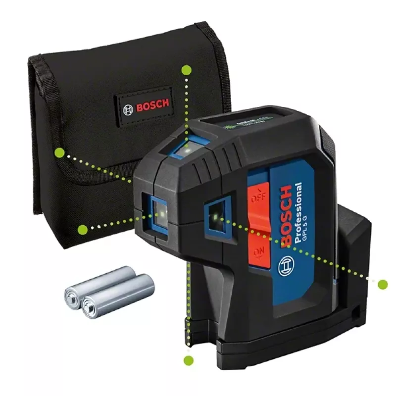 Bodový laser Bosch GPL 5 G 30 m 500-540 nm (< 10mW)