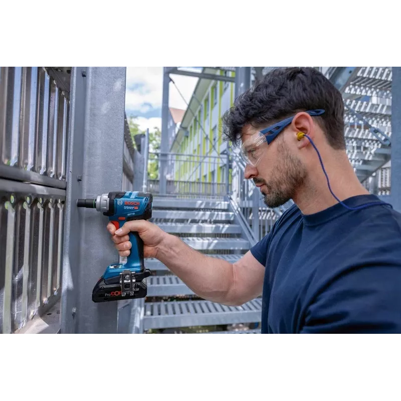 Bosch GDS 18V-330 HC Professional akumulátorový rázový uťahovač, 18 V, Bluetooth, solo (bez akumulátora a nabíjačky), s kufríkom