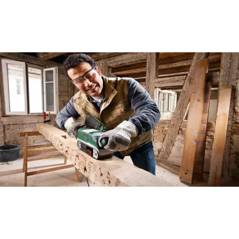 Bosch PBS 75 AE Set pásová brúska zelená, sivá 750 W