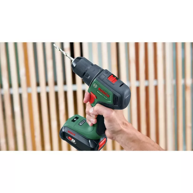 Bosch UniversalImpact 18V-60 akumulátorová príklepová vŕtačka, 18 V, rýchloupínacie skľučovadlo, vrátane Li-Ion akumulátora 2,0 Ah, kufor, zelená/čierna