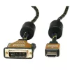 Videokábel adaptér ROLINE 11.04.5895 10 m HDMI DVI čierny zlatý