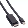 Mini DisplayPort kábel VALUE Mini DP-UHDTV M/M 2 m