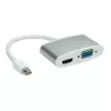 Adaptér Mini DisplayPort - HDMI/VGA ROLINE 12.03.3161