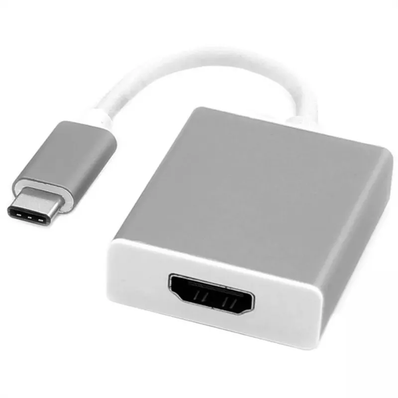 Video káblový adaptér ROLINE 12.03.3210 USB Type-C na HDMI Type-A 0,1 m strieborný