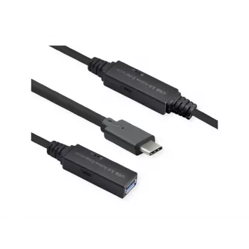 ROLINE USB kábel 12.04.1066 USB 3.2 Gen 1 10m USB C USB A čierny