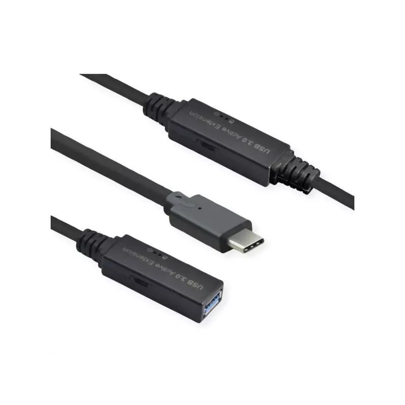 ROLINE USB kábel 12.04.1066 USB 3.2 Gen 1 10m USB C USB A čierny