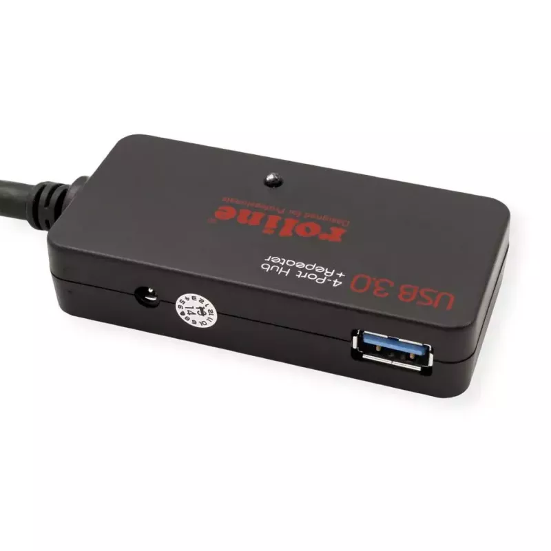 ROLINE USB 3.2 Gen 1 hub 4 porty s opakovačom čierny 10 m