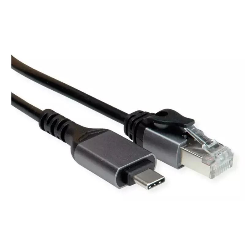 Sieťový kábel VALUE 12.99.1169-10 RJ-45 USB Type-C 5 m čierny