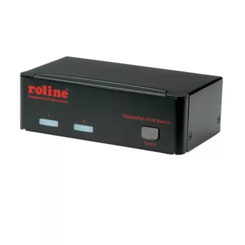 KVM prepínač ROLINE 1 používateľ 2 PC DisplayPort s USB hubom