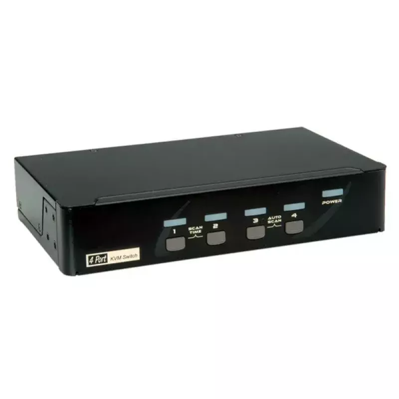 KVM prepínač ROLINE 1 používateľ 4 PC DisplayPort s USB hubom
