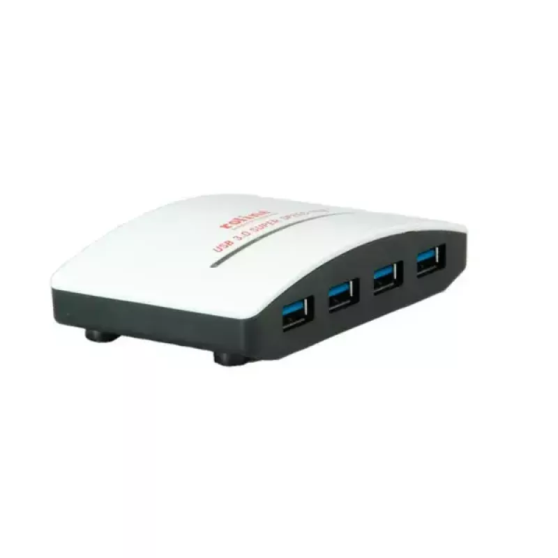 USB hub ROLINE čierny & biely 4 porty s napájacím zdrojom