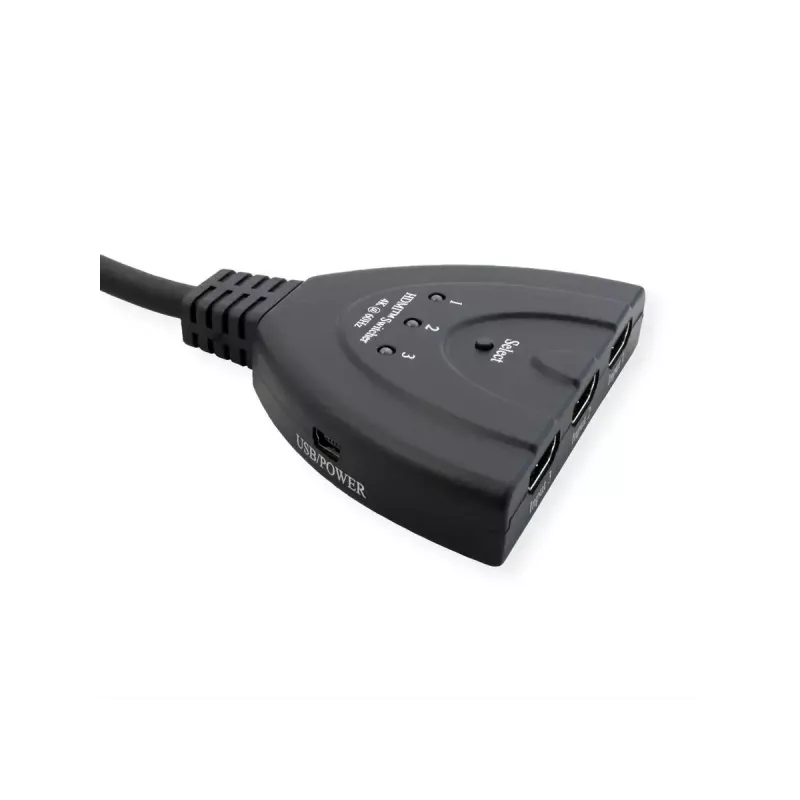 VALUE HDMI prepínač 14.99.3567, HDMI, 4K (3840x2160) 60 Hz, 3 vstupy, čierny