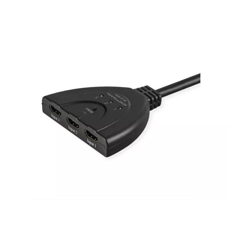 VALUE HDMI prepínač 14.99.3567, HDMI, 4K (3840x2160) 60 Hz, 3 vstupy, čierny