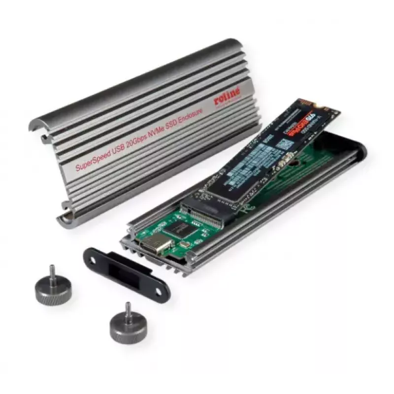 SSD puzdro ROLINE 16.01.4147 M.2 hliník čierna 20 Gbit/s