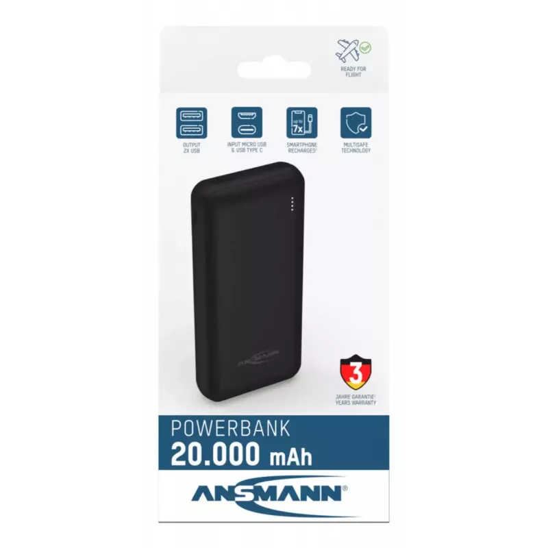 Prenosná batéria Ansmann PB212 20000 mAh