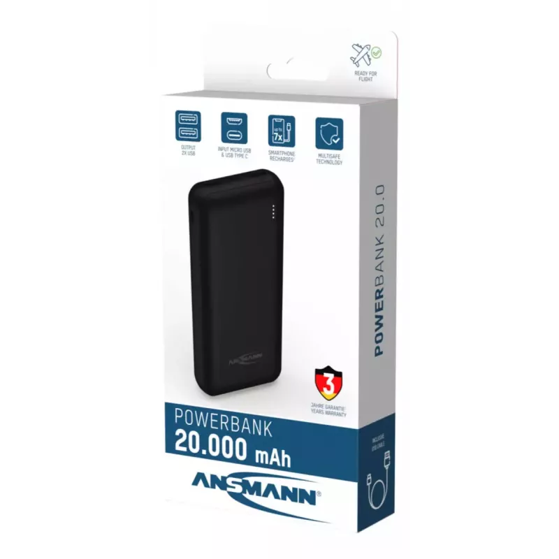 Prenosná batéria Ansmann PB212 20000 mAh