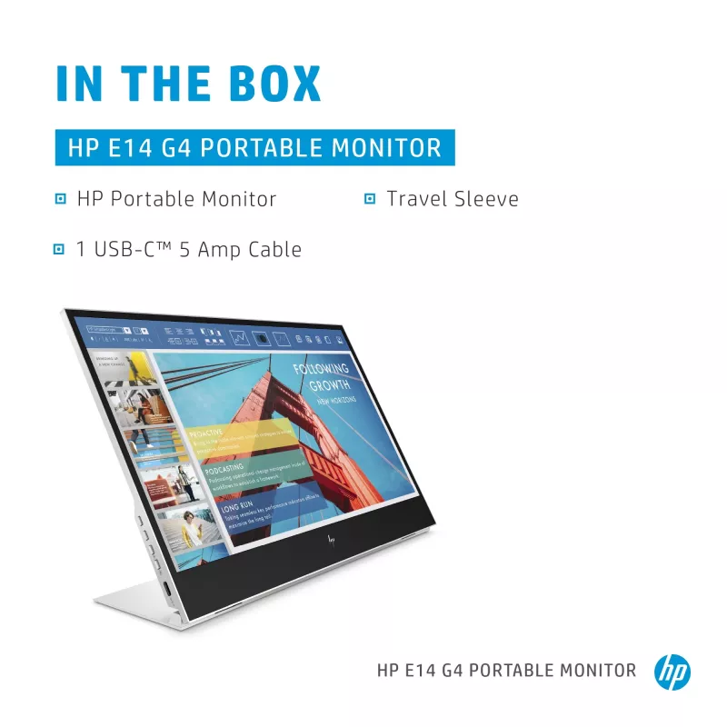 Počítačový monitor HP E-Series E14 G4 35,6 cm (14