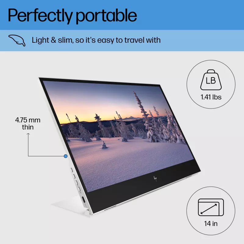 Počítačový monitor HP E-Series E14 G4 35,6 cm (14