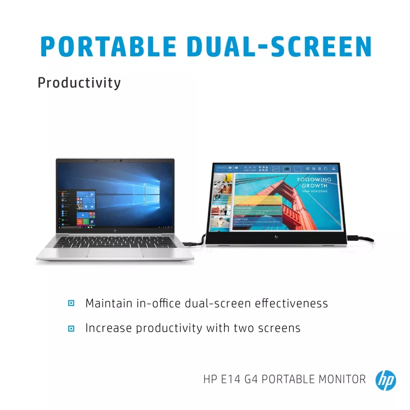 Počítačový monitor HP E-Series E14 G4 35,6 cm (14