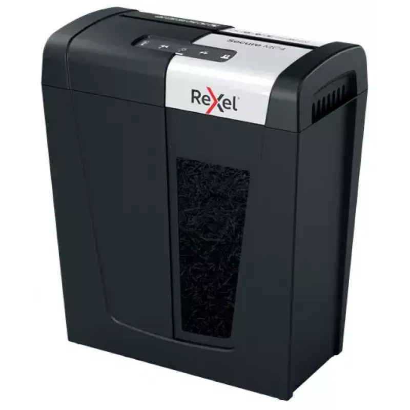 Rexel Secure MC4 skartovačka mikrovýrez 60 dB čierna, strieborná