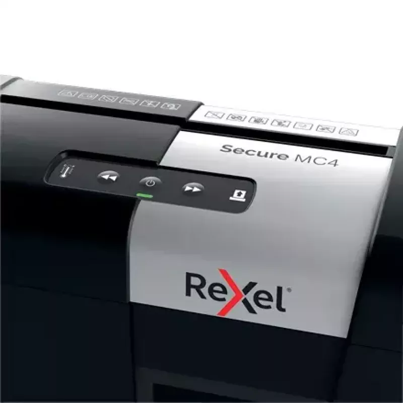Rexel Secure MC4 skartovačka mikrovýrez 60 dB čierna, strieborná