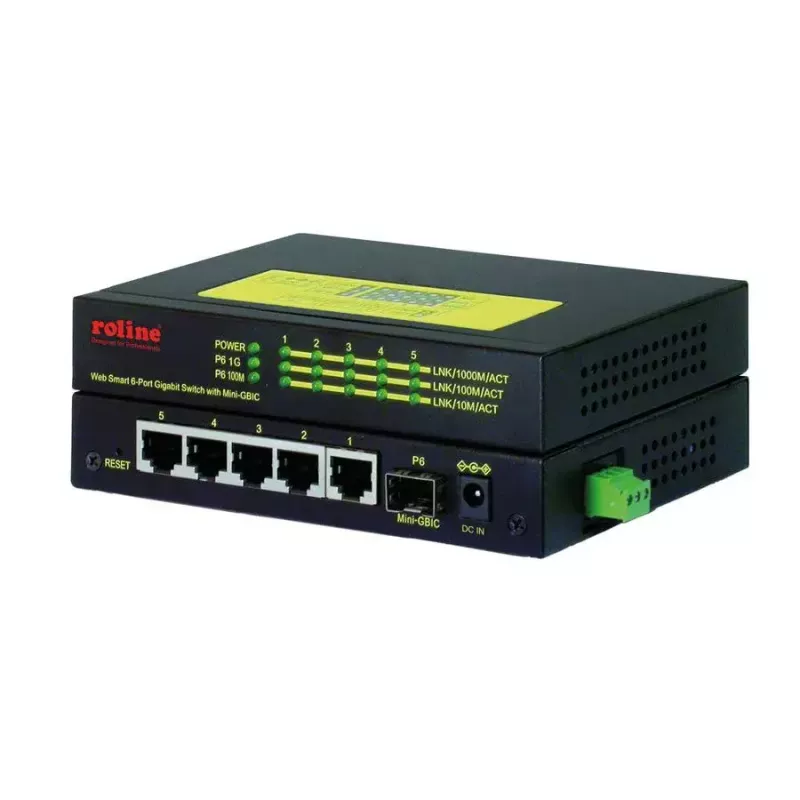 Sieťový switch ROLINE 21.13.1162 Gigabit Ethernet 5 portov PoE