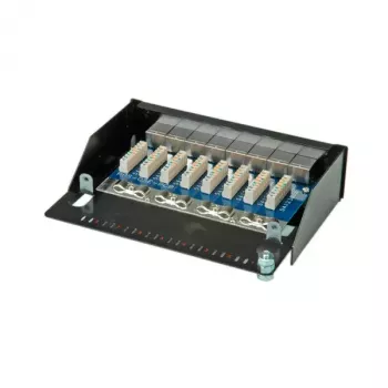 Nástenný patch panel ROLINE Cat.5e 8 portov STP čierna