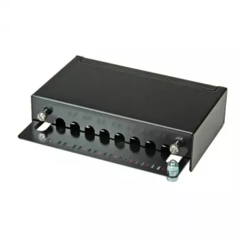 Nástenný patch panel ROLINE Cat.5e 8 portov STP čierna