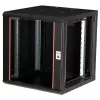 Nástenný rack ROLINE Pro 12U 19 palcov, 600x600 mm, čierna, IP20, kľúčový zámok