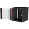 Nástenný rack ROLINE Pro 12U 19 palcov, 600x600 mm, čierna, IP20, kľúčový zámok