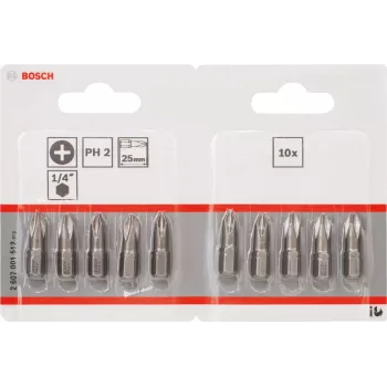 Skrutkovací bit Bosch 2607001512 extra tvrdý 10 kusov PH 2 25 mm