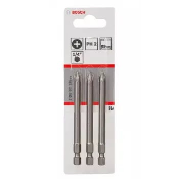 Skrutkovacie bity Bosch 2607001535 extra tvrdé PH2 3 kusy 89 mm