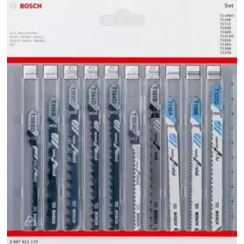 Bosch 2 607 011 170 čepeľ do priamočiarej/skopírovacej/šabľovej píly čepeľ do priamočiarej píly 10 kusov