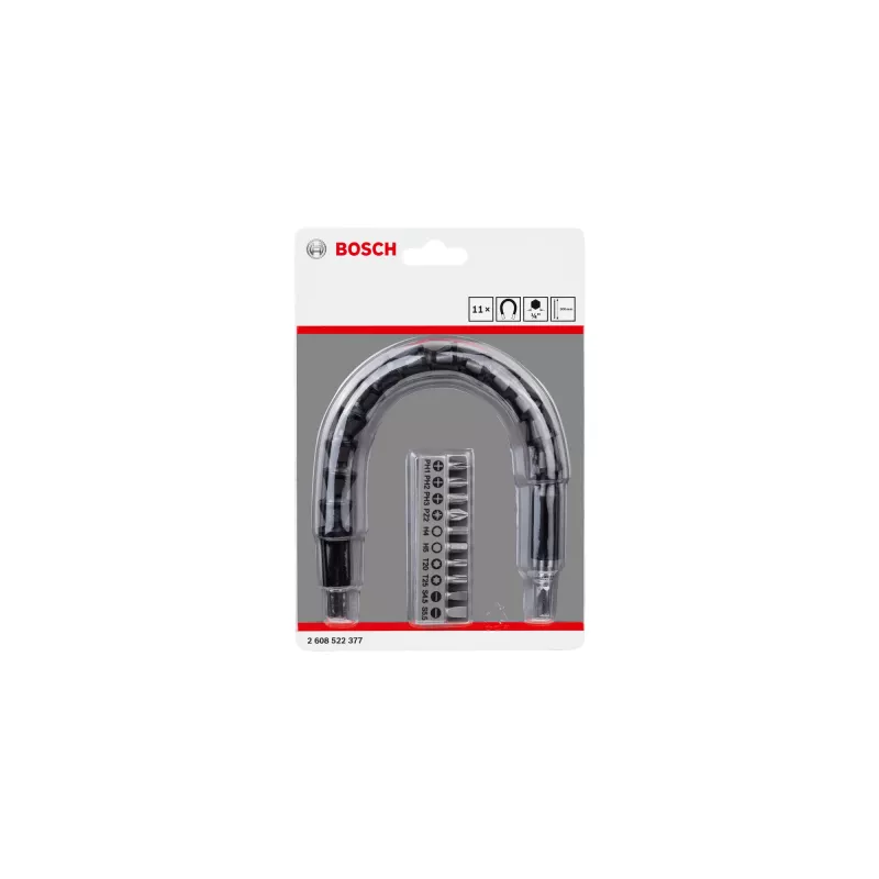 Bosch Sada bitov, 11 ks, plochý/Pozidriv/Phillips/Torx/šesťhran (2608522377)