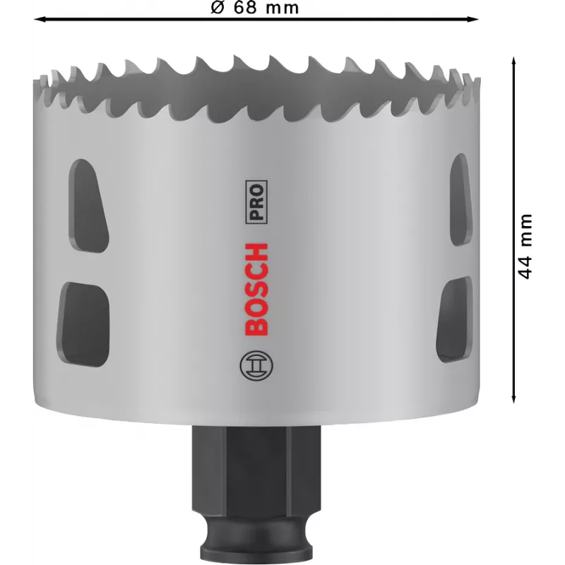 Korunový vrták Bosch PRO 68 mm Progressor PC Plus – model 2608594398 pre kov a drevo