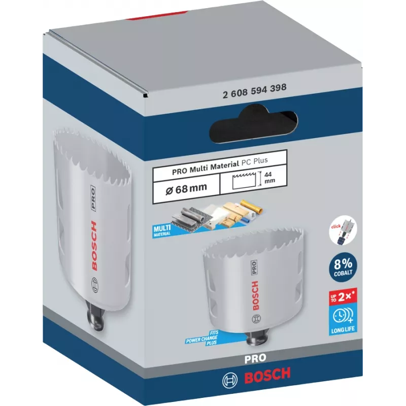 Korunový vrták Bosch PRO 68 mm Progressor PC Plus – model 2608594398 pre kov a drevo