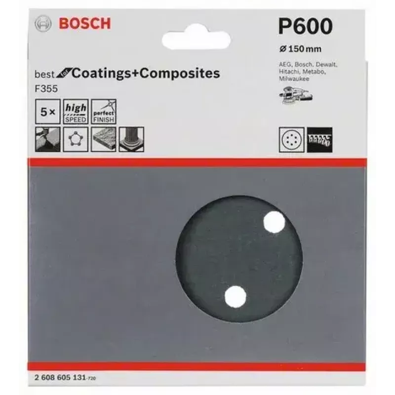 Brúsny list Bosch F355 5 kusov 2608605131