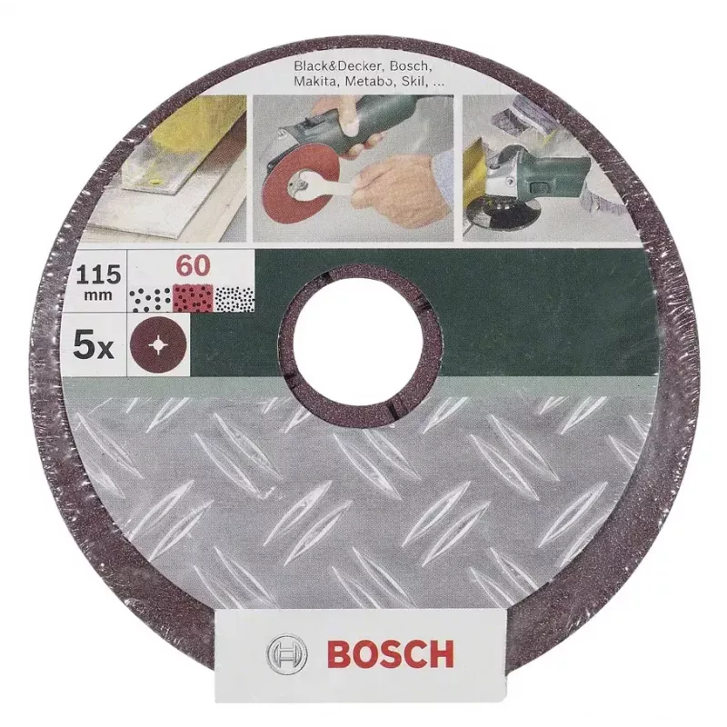 Bosch 2609256252 brúsny papier na brúsny tanier, 125 mm, zrnitosť 80, 5 ks