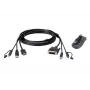 ATEN HDMI na DVI-D USB USB KVM kábel so zvukom; 1,8 m USB HDMI na DVI-D Secure KVM