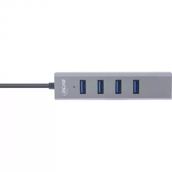 InLine USB-C 3.2 Multi Hub (4x USB-A 5Gb/s), OTG, hliníkové puzdro