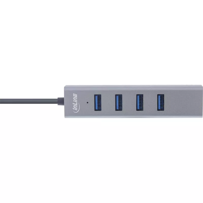 InLine USB-C 3.2 Multi Hub (4x USB-A 5Gb/s), OTG, hliníkové puzdro