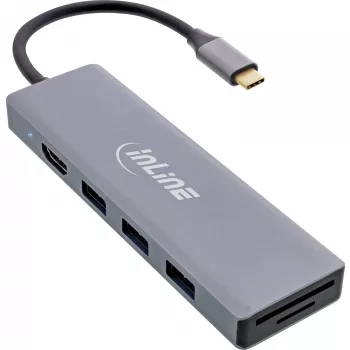InLine USB 3.2 USB-C Multi Hub (3x USB-A + USB-C) - čítačka kariet - HDMI - OTG