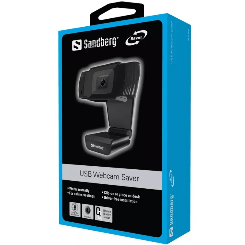 Sandberg USB webkamera 480P Saver, 0,3 MP, 640 x 480 pixelov, 30 fps, 640x480@30fps, 480p, Auto
