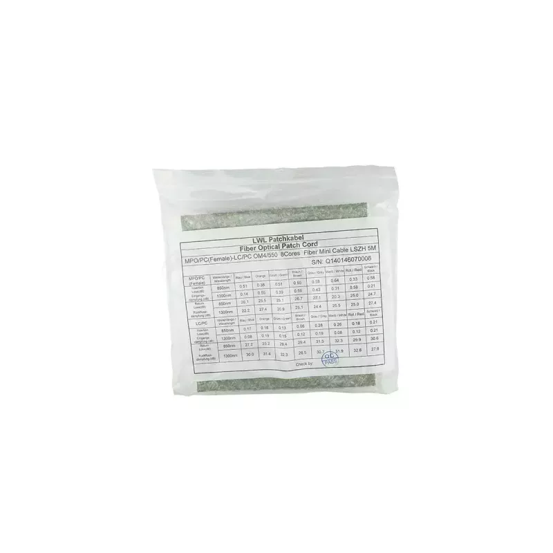 BlueOptics 3HE13896AA-7.5-BO Rozbočovací prepojovací kábel z MPO na 4x LC Duplex, OM4 50/125 µm, LC/UPC, 7,5 m