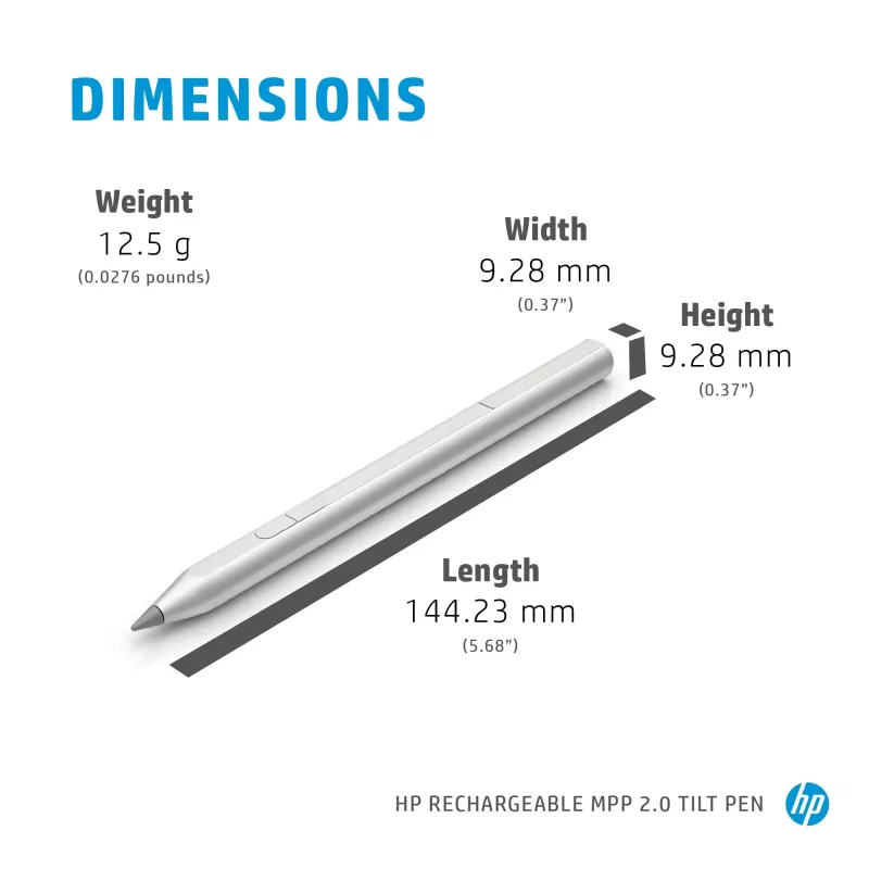 HP nabíjateľné MPP 2.0 Tilt pero (čierna), notebook, HP, čierna, 1 mesiac, Čína, Home