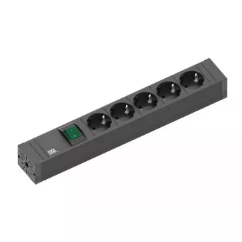 Bachmann 420.0013 2m 5 AC zásuviek interiérový čierny